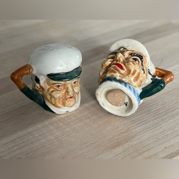Miniature Toby Mug Salt and Pepper Shaker Set Made in Japan Rare Vintage - Picture 4 of 7